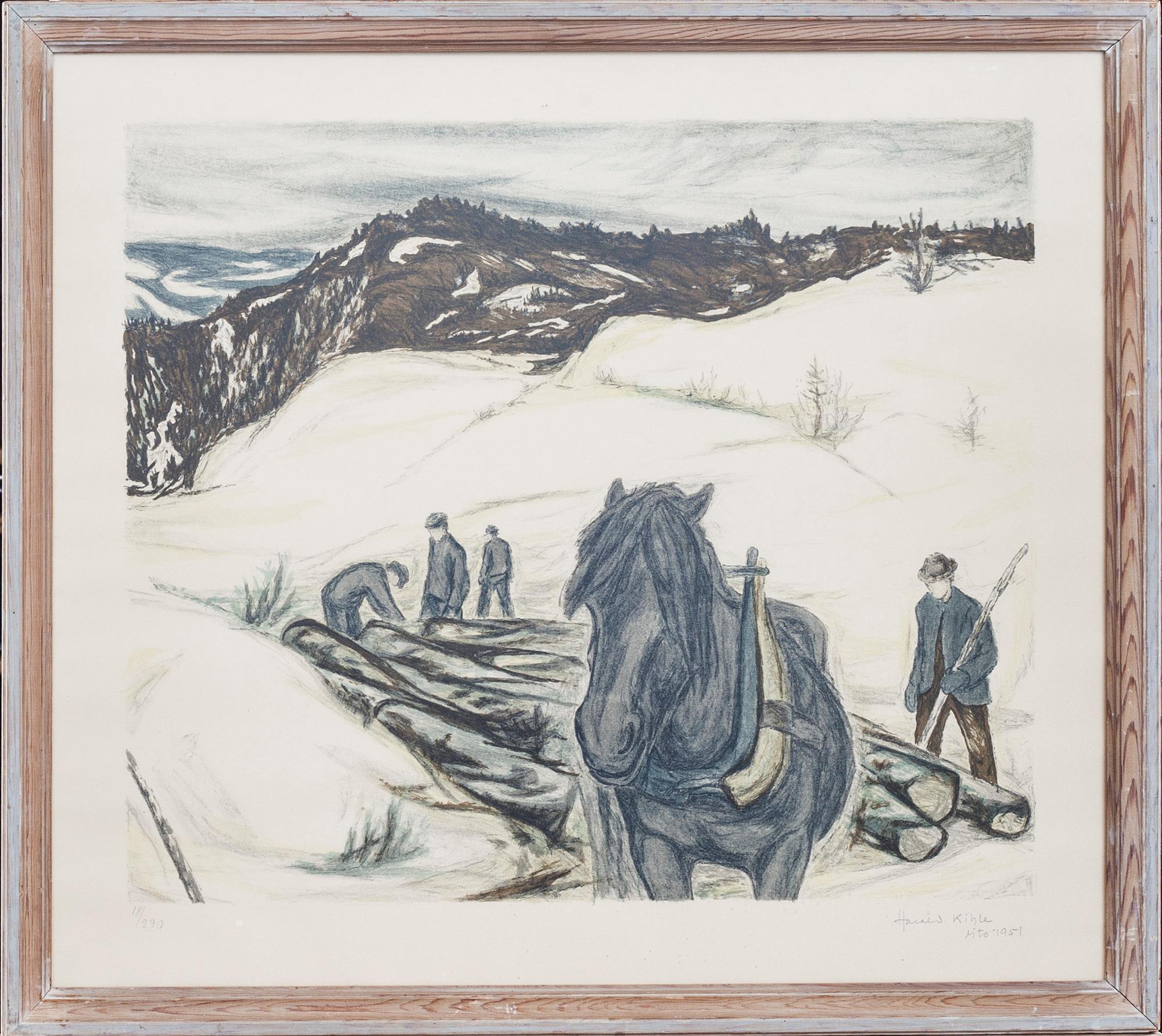 HARALD KIHLE, litografi, signerad och daterad -51.
