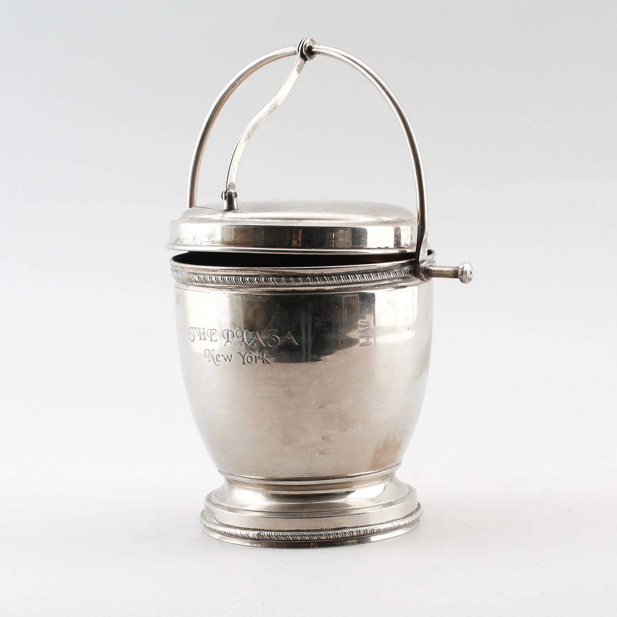 CHAMPAGNEKYLARE, nysilver, The Plaza Hotel, New York, 1900-talets första hälft.