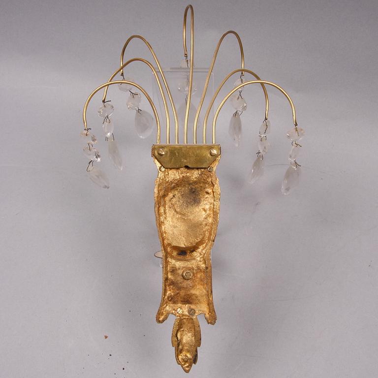 VÄGGAPPLIQUER, ett par, Louis XVI-stil, 1900-talets andra hälft.