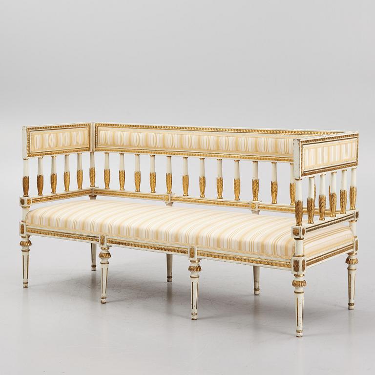 A late Gustavian-style sofa, circa 1900.