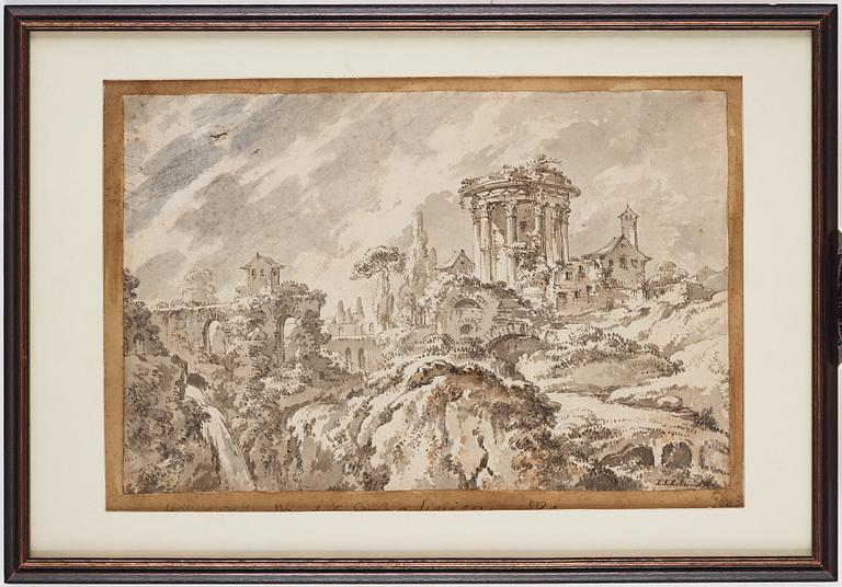 Jean Eric Rehn, The Temple of Vesta in Tivoli.