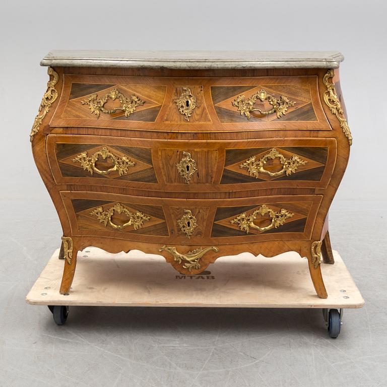 A Swedish Rococo 18th century commode by Gustaf Foltiern (master in Stockholm 1771-1804).