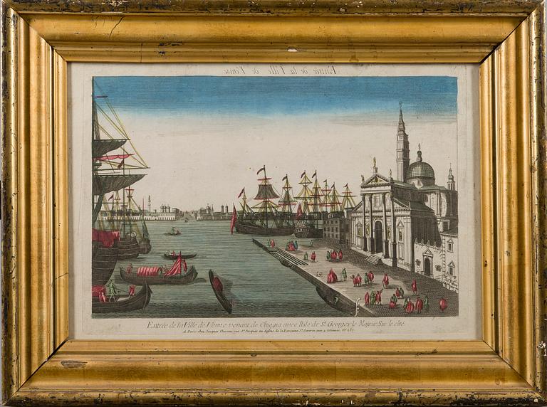 hand-coloured copper plate, Paris, the second half of the 18th century.