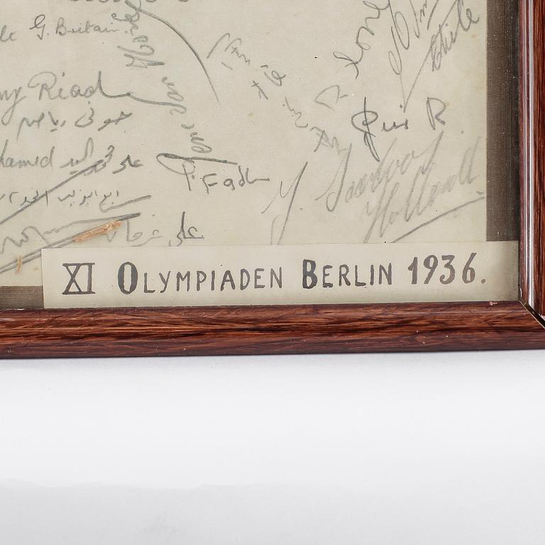 PARTI OS MEMORABILIA, 3 delar, olympiska spelen i Berlin 1936.