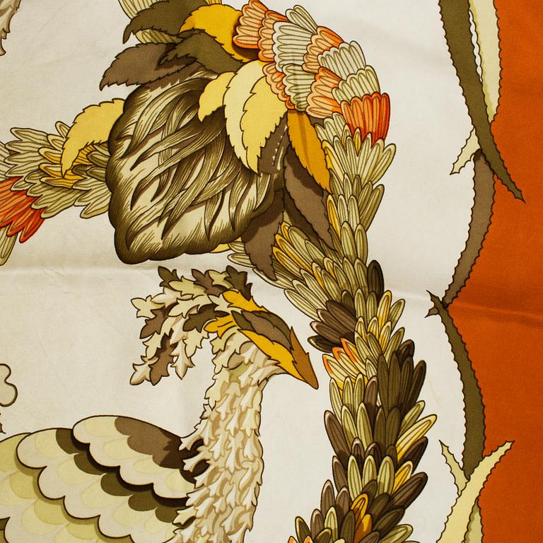 Hermès, a 'Tahiti' silk scarf.