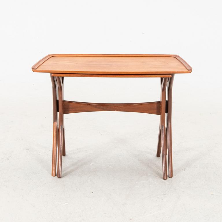 A Danish 1950/60s walnut nesting table.