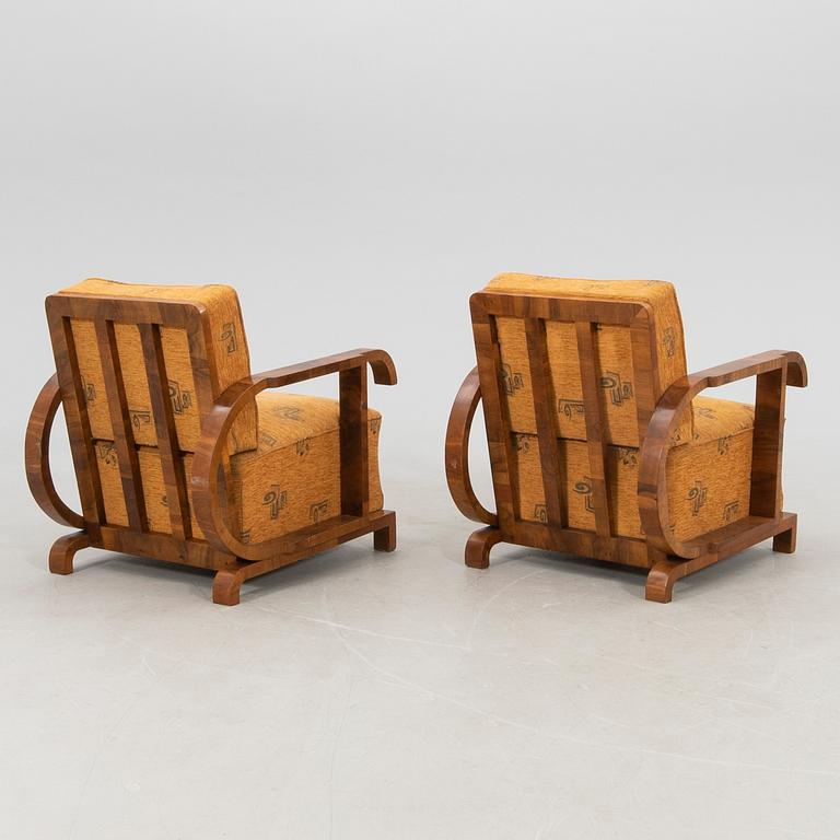 Armchairs, a pair of Art Deco, first half of the 20th century.