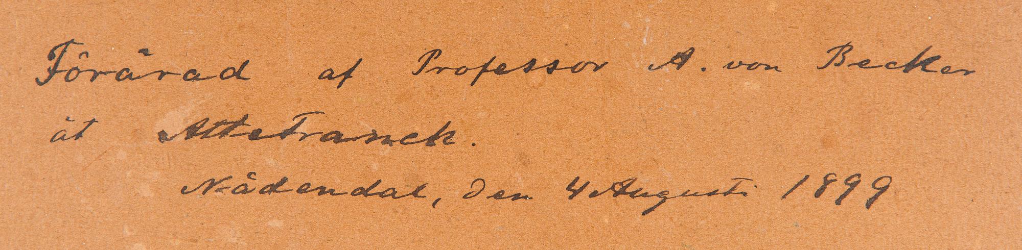 Adolf von Becker, Fransk Fästning.