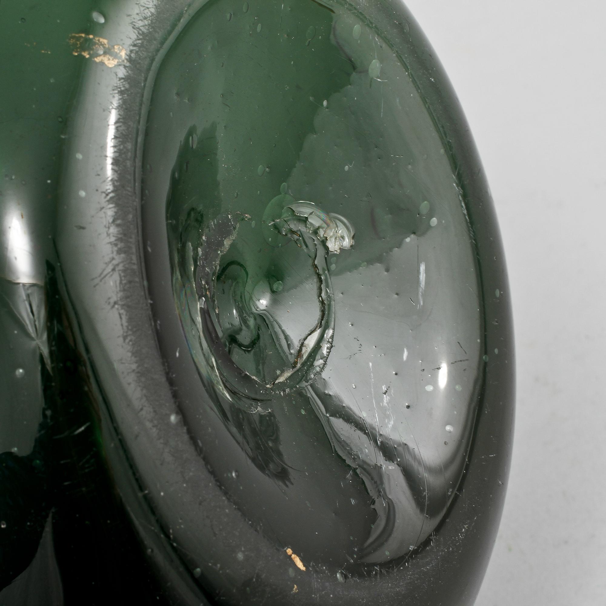 FLASKA, glas, troligen Sverige, 1700-tal.