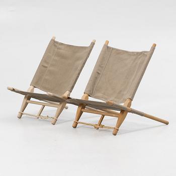 Ole Gjerløv-Knudsen, ‘OGK’ safari chairs, a pair, Skovshoved Møbelfabrik, Denmark.