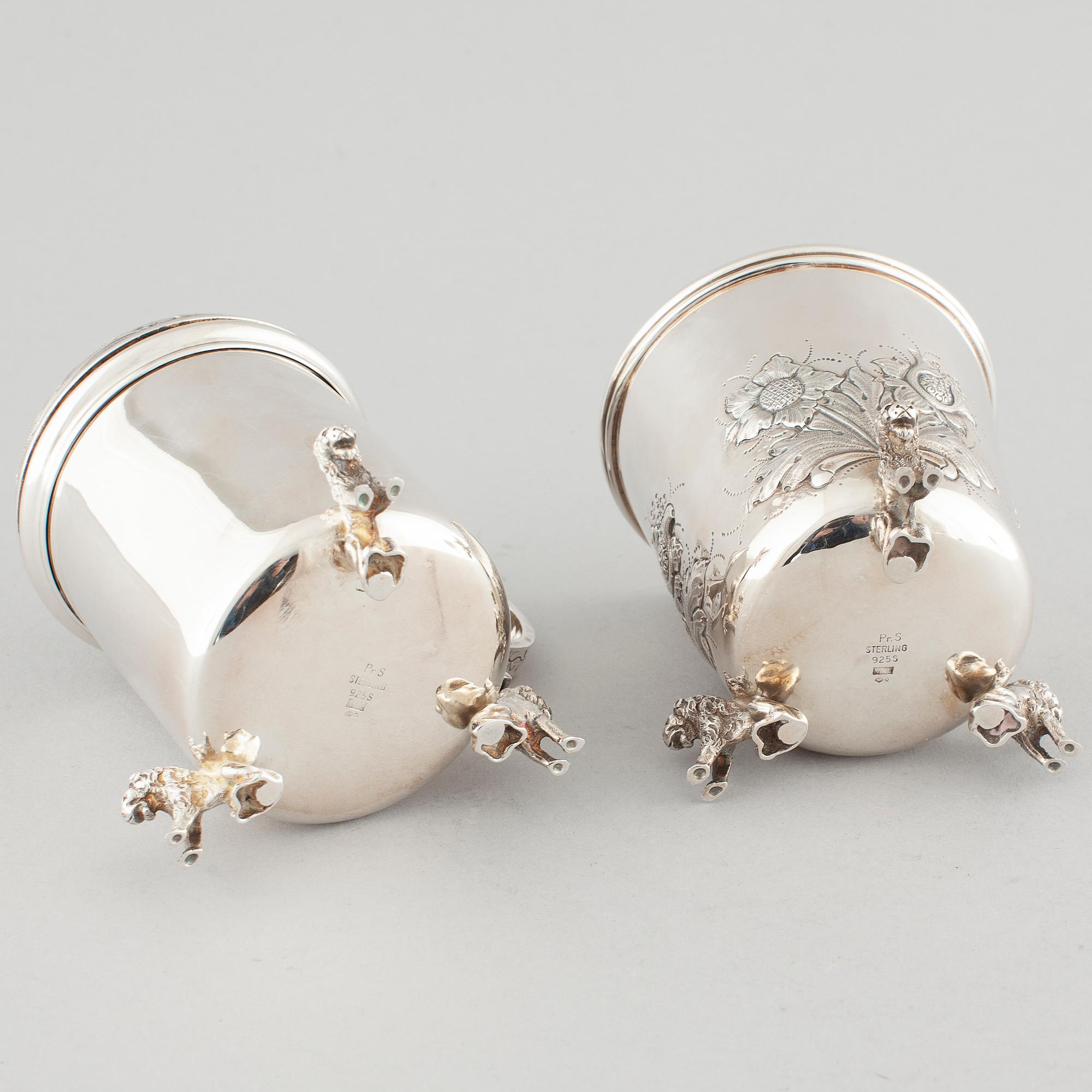 A silver jug and vase by Preben Salomonsen, Denmark from the second half of the 20th century.