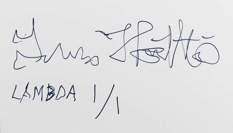 photograph, lamda print, ed. 1/1, 2003, signed a tergo.