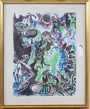 POUL HOLSBY, färglitografi, sign o numr 39/75.