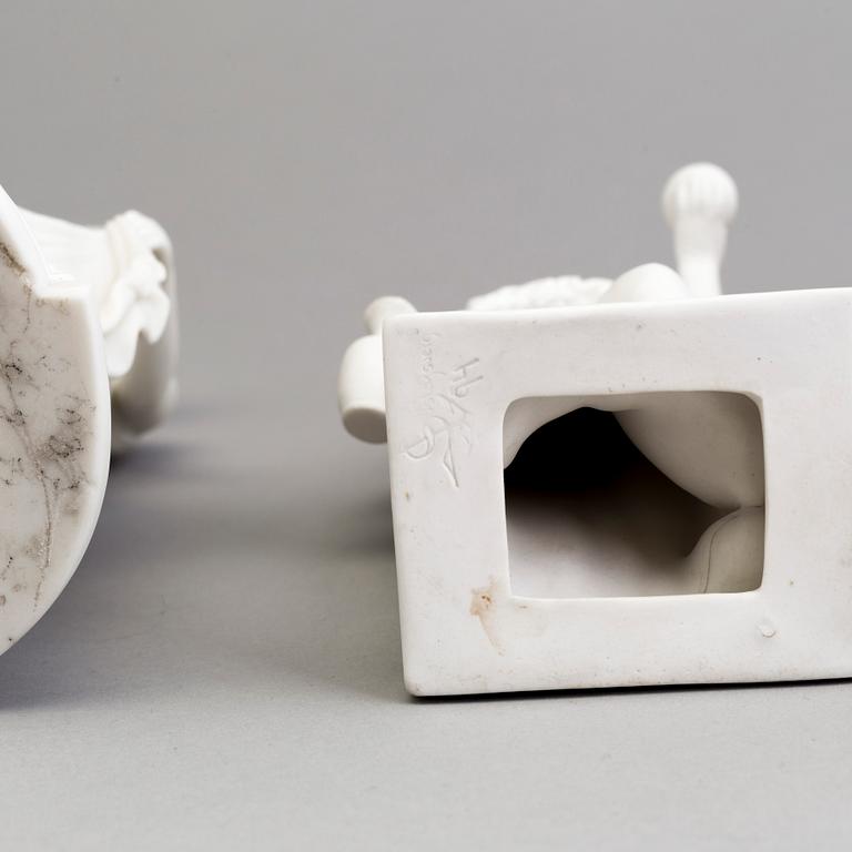 FOUR PARIAN FIGURES, Gustafsberg and Eneret, ca 1900.