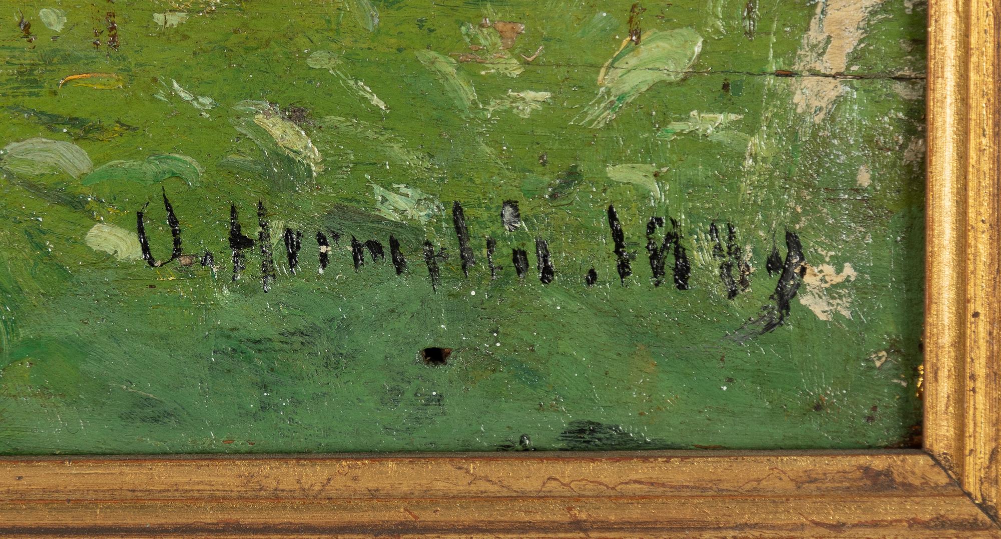 Olof Hermelin, Landscape with a figure in a canoe.