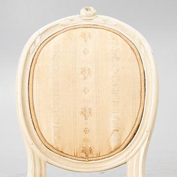 A pair of Gustavian chairs, Stockholm, late 18th century.