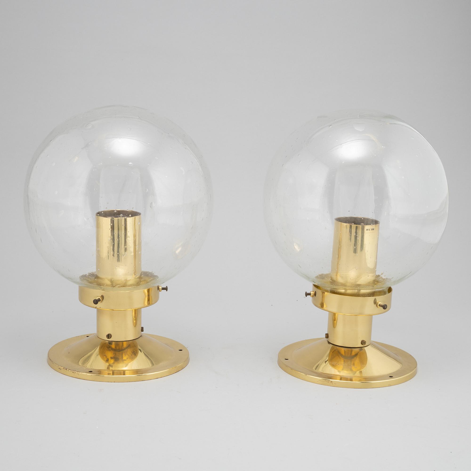 Two 'Globus', model T472, ceiling lamps by Hans-Agne Jakobsson, Hans-Agne Jakobsson AB, Markaryd.
