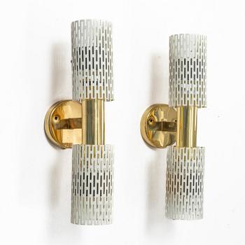 Harald Notini, wall lamps, a pair, model 8820, Böhlmarks, 1940s/1950s.