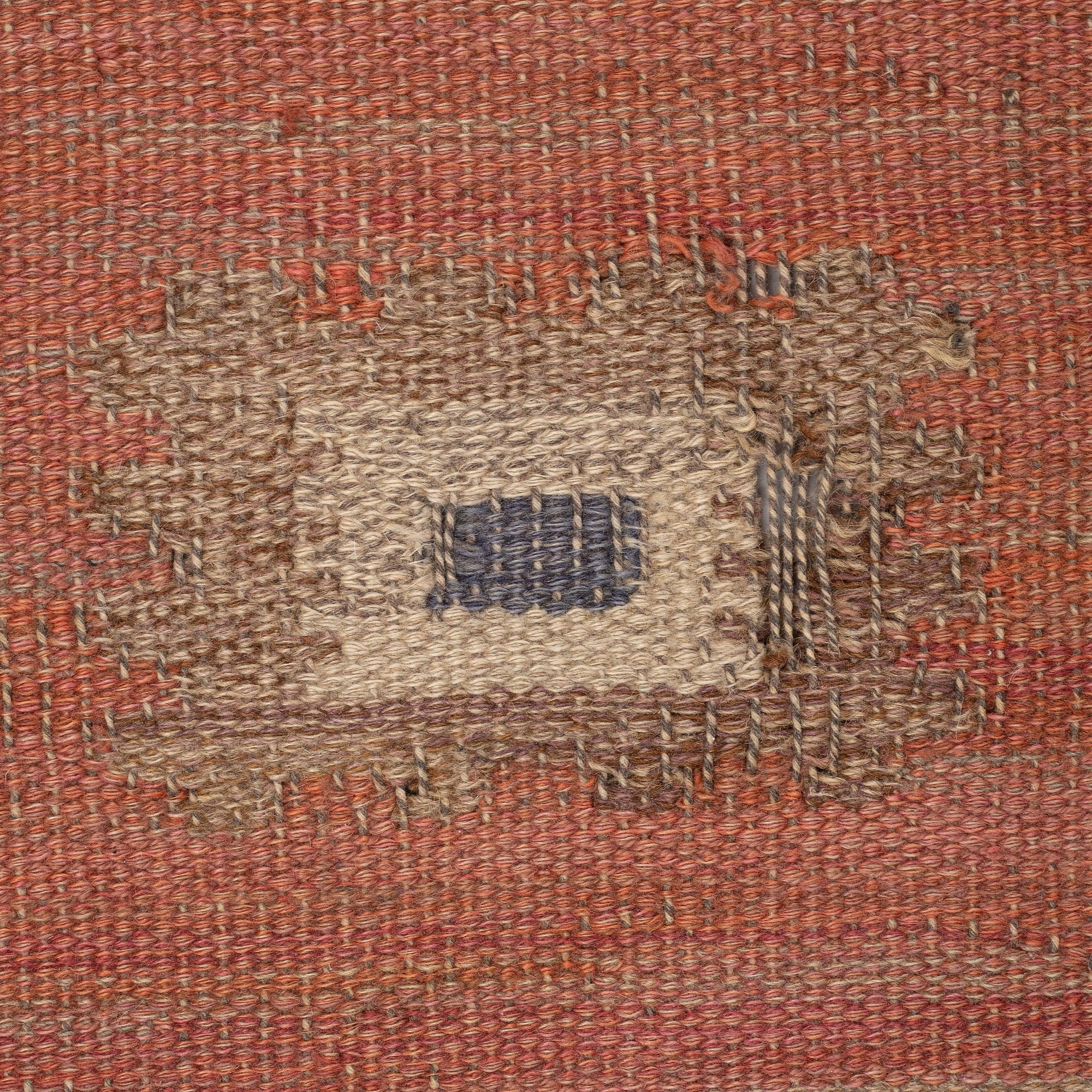 Märta Måås-Fjetterström, a carpet, "Röd grön äng", flat weave, ca 328-333 x 258,5-262 cm, signed AB MMF.