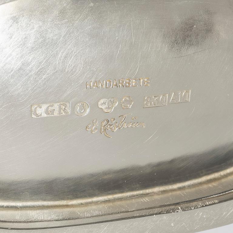 Eric Råström, Skål, silver, firma CG Råström, Stockholm 1975.