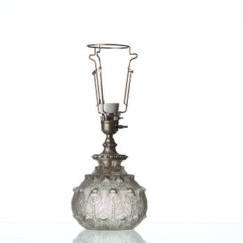 René Lalique, bordslampa, "Fougères", Frankrike 1920-30-tal, modell 923.