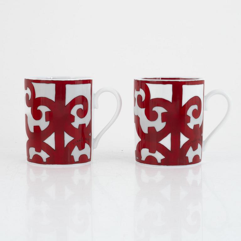 Hermès, mugs, 2 pcs, "Balcon du Guadalquivir".
