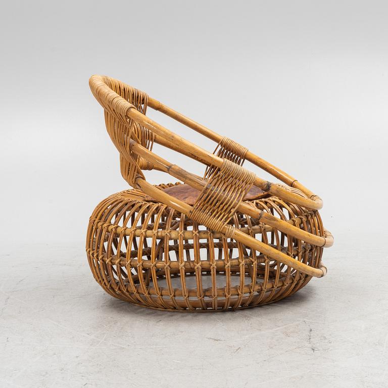 Ico Parisi, a rattan armchair, Bonacini, 1950s/60s.