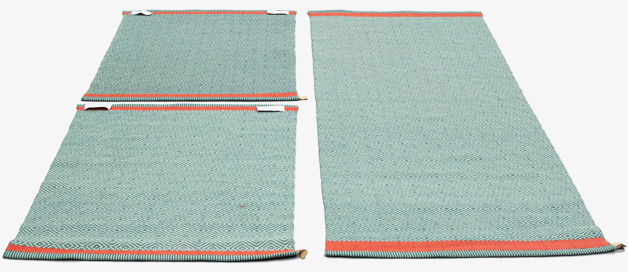 Gunilla Lagerhem Ullberg, gångmattor, 3 st, "Gåsöga", Kasthall.