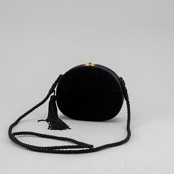 CELINE, a velvet evening clutch/shoulder bag.