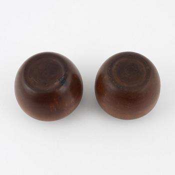 A pair of Chinese wooden weiqi boxes with cover, 20th Century.