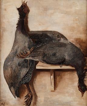 329. Otte Sköld, "Pärlhöns" (Guinea fowl).