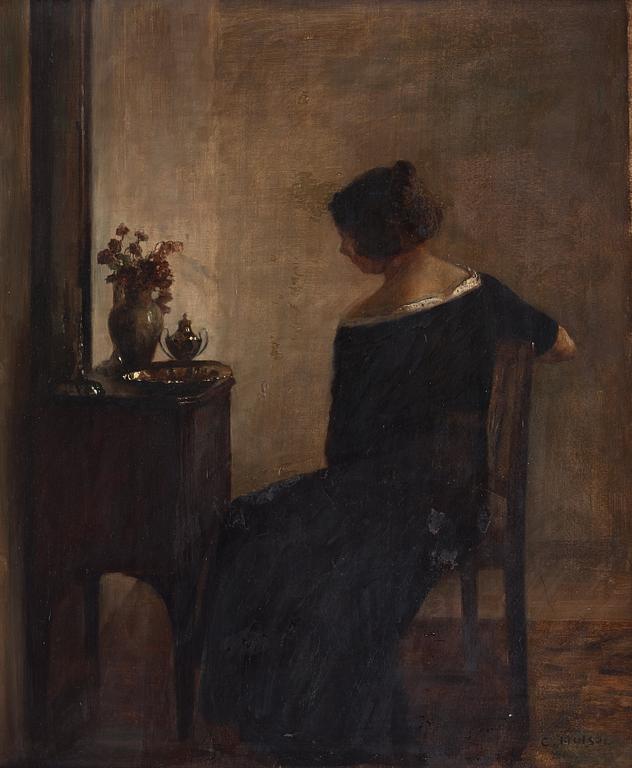 Carl Holsoe, Interior with the artist's wife.