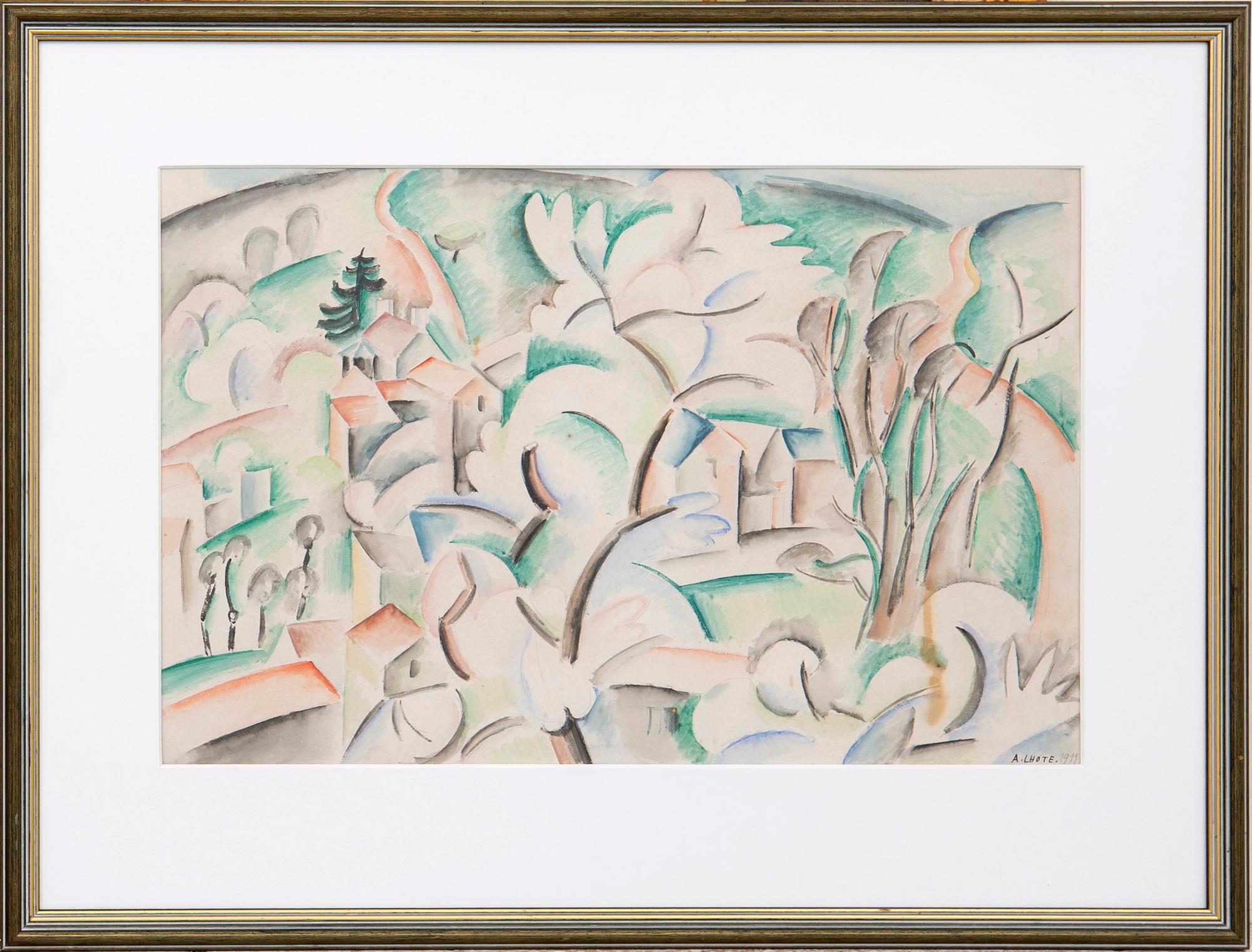 André Lhote, "Village aux arbres en fleurs".