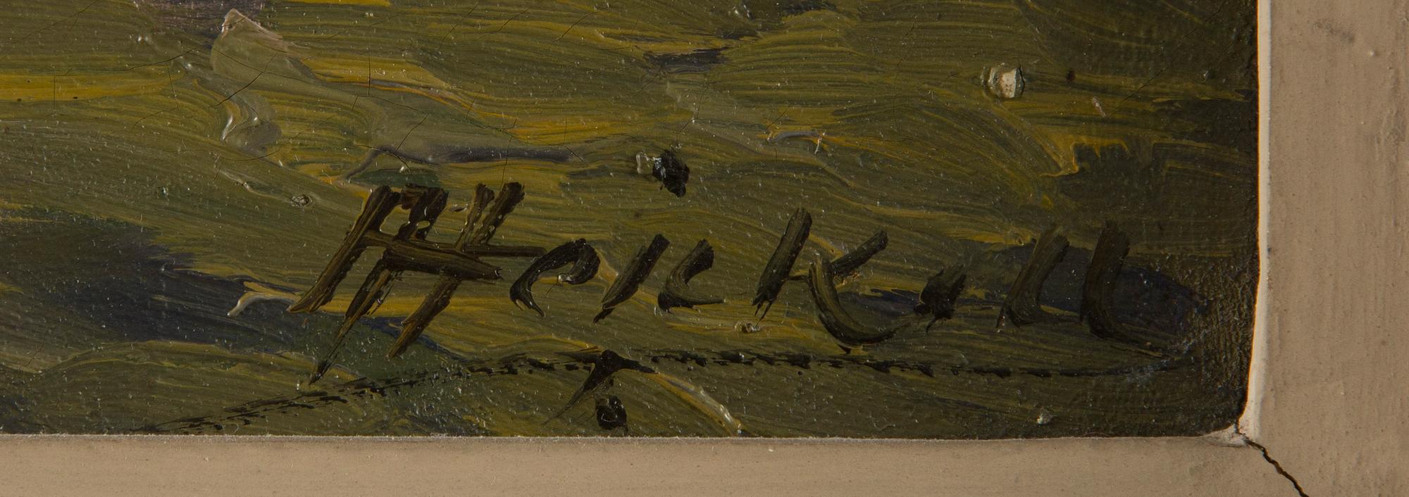 Arthur Heickell, Nainen mökin portailla.