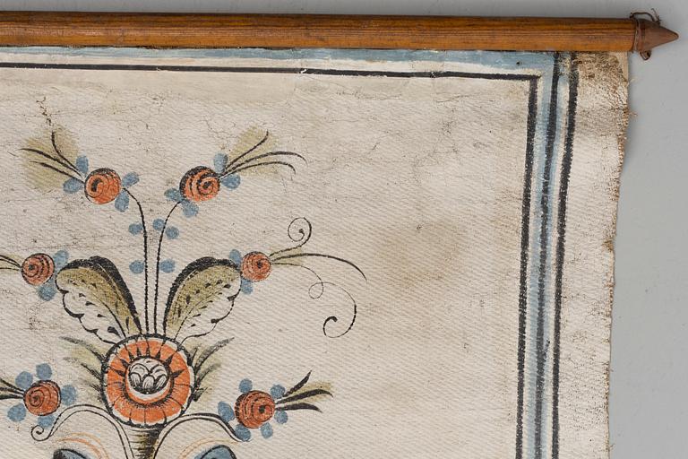 A Dalecarlian folk art painting, 19th century.