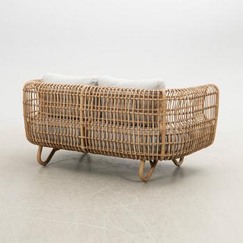 Johannes Foersom & Peter Hiort-Lorenzen (MDD), sofa, "Nest", for Cane-line, Denmark, contemporary.
