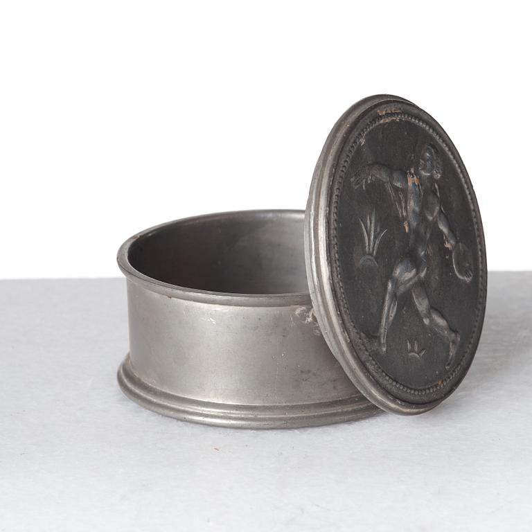 Nils Fougstedt, NILS FOUGSTEDT, a set of four pewter items, Svenskt Tenn, Sweden ca 1928.