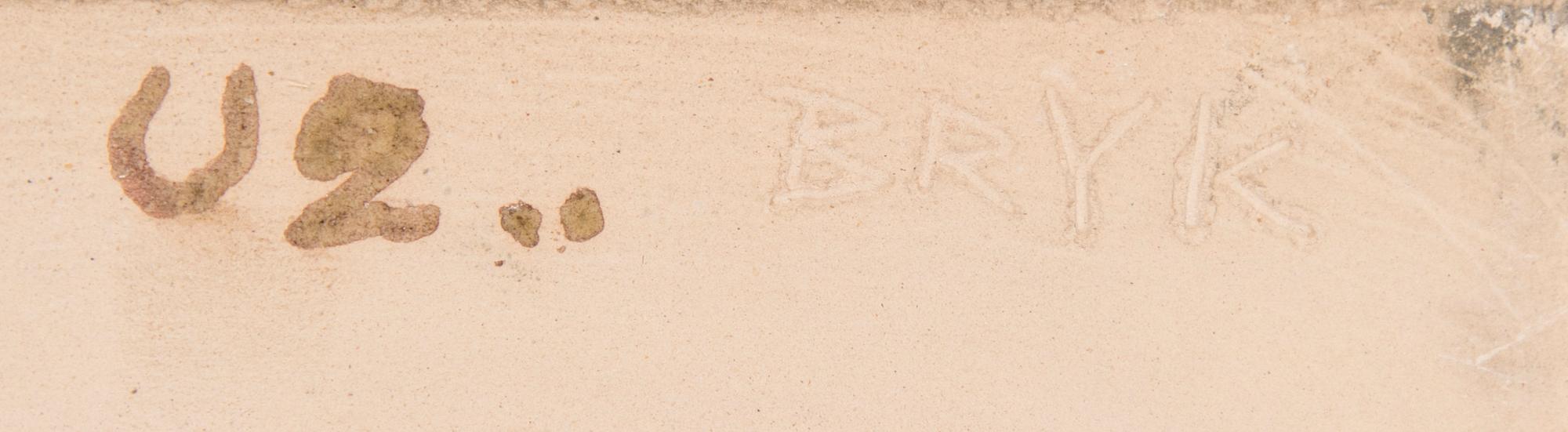 Rut Bryk, relief, stengods, signerad BRYK.
