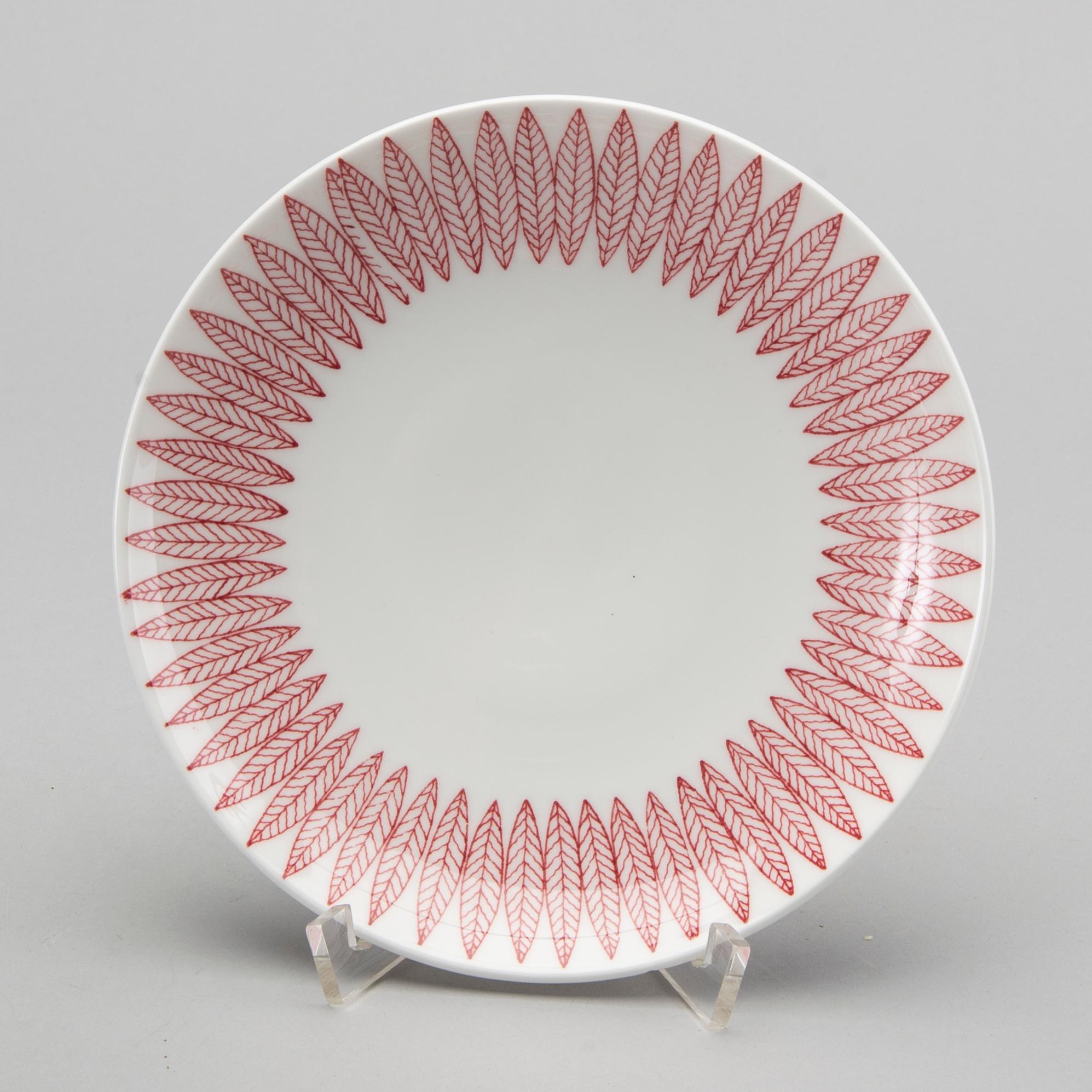 STIG LINDBERG, Servisdelar 27 st, "Salix" Benporslin, Gustavsberg,