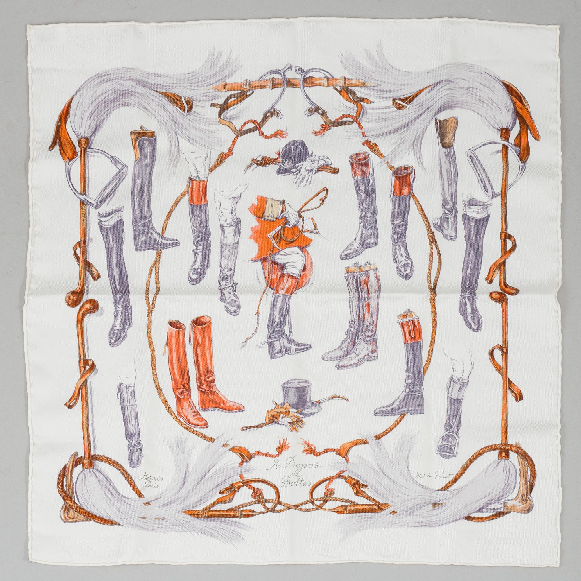 HERMÈS, a scarf and a bracelet.