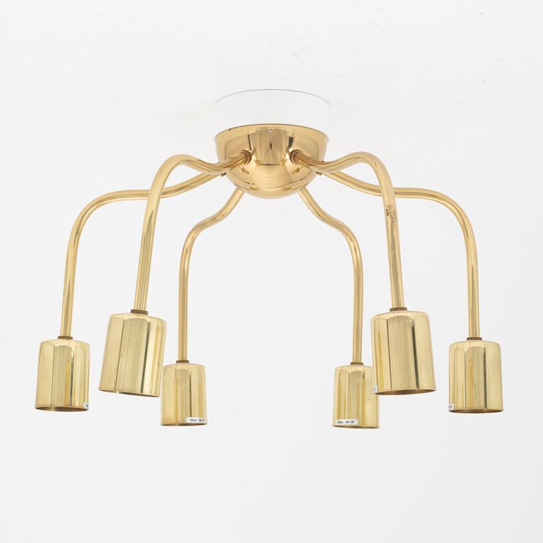 A model 2356 brass ceiling lamp by Josef Frank for Firma Svenskt Tenn.