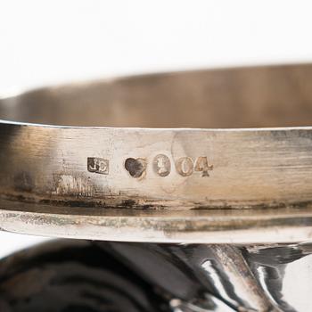 A Swedish 19th-century silver coffee pot, maker's marks of Gustaf Folcker, Stockholm 1844.