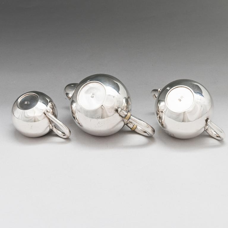 Teservis i schatull, 4 delar, silver, S:t Petersburg 1894. Oidentifierad mästare, C.A.