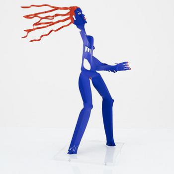 Timo Solin, a painted metal sculpture, signed.