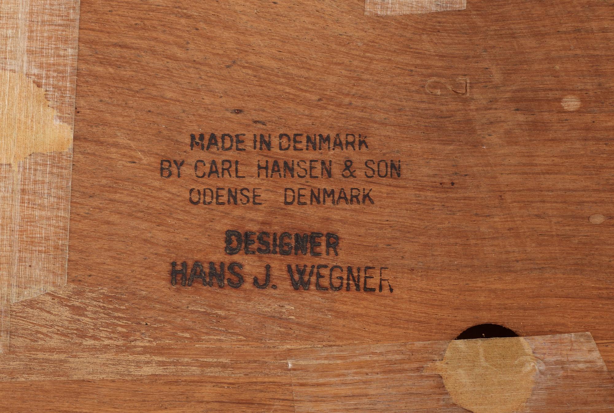 HANS J WEGNER, stolar, 4 st "CH-30", Carl Hansen & Son, Danmark 1950-60-tal.