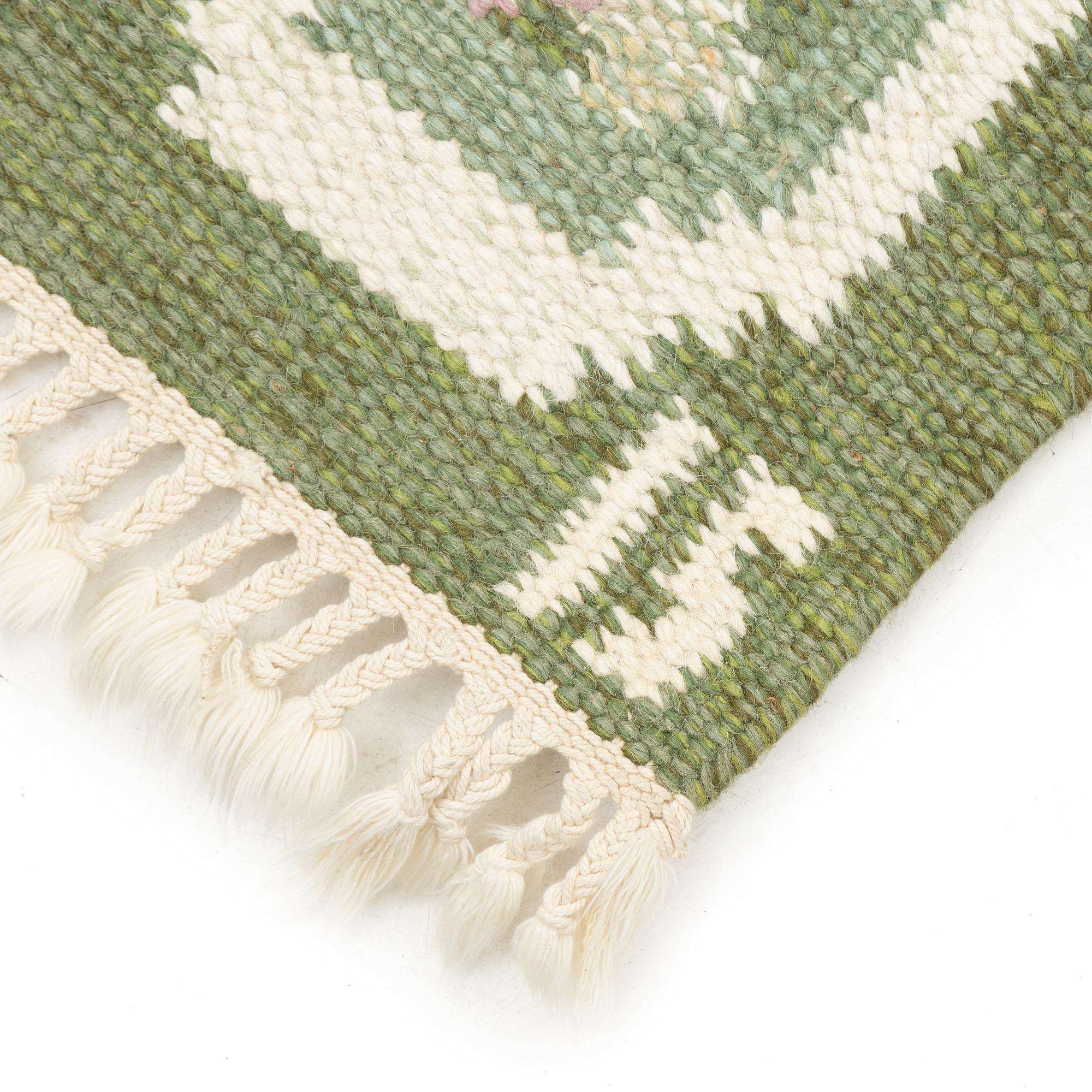 Ingegerd Silow, gallerimatta, rölakan, signerad IS, ca 245 x 80 cm.