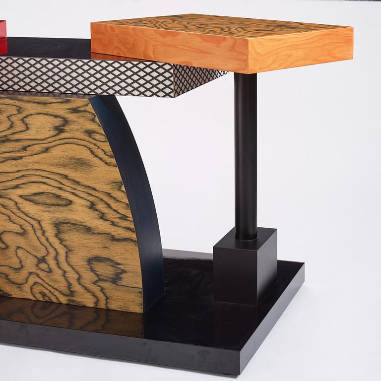 Ettore Sottsass, a "Tartar" console, Memphis, Italy, post 1985.