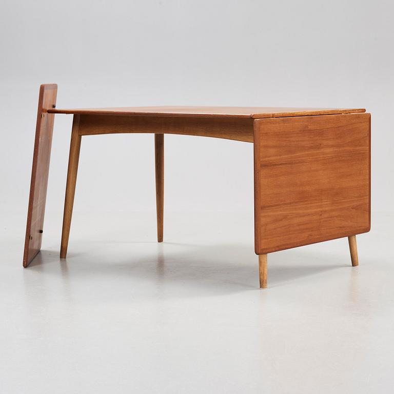 A Hans J Wegner teak and oak dinner table, Andreas Tuck, Denmark, 1950-60's.