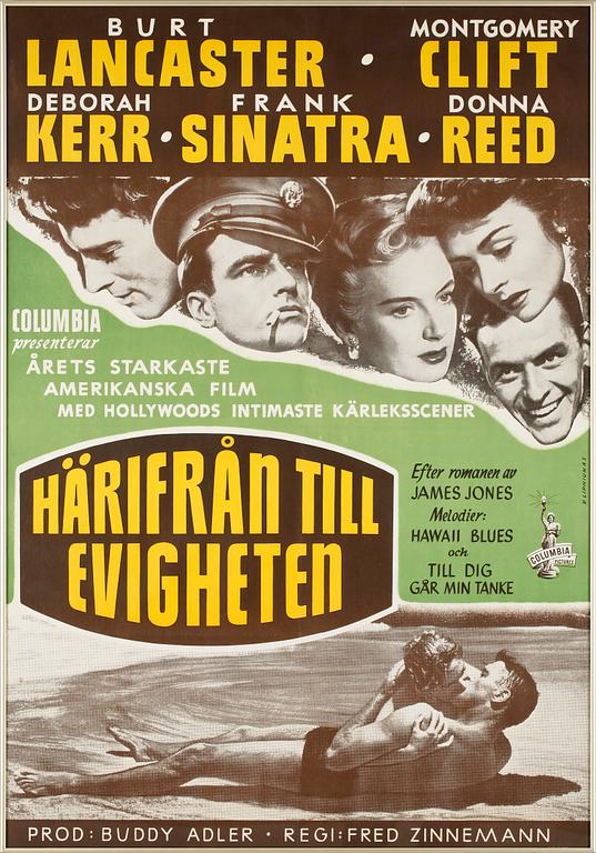 FILMAFFISCH, "Härifrån till Evigheten", V Lipniunas, Stockholm, 1953.