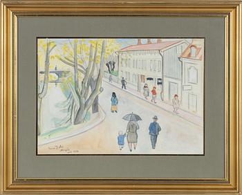 Einar Jolin, akvarell, signerad och daterad Alingsås maj 1930.